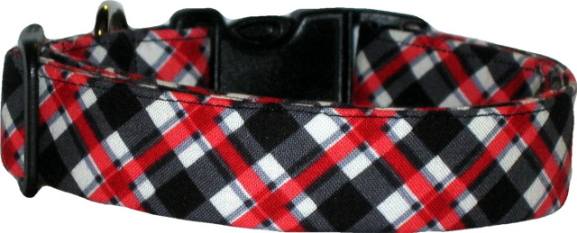 Scottie Dog Plaid Handmade Dog Collar